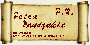 Petra Mandžukić vizit kartica